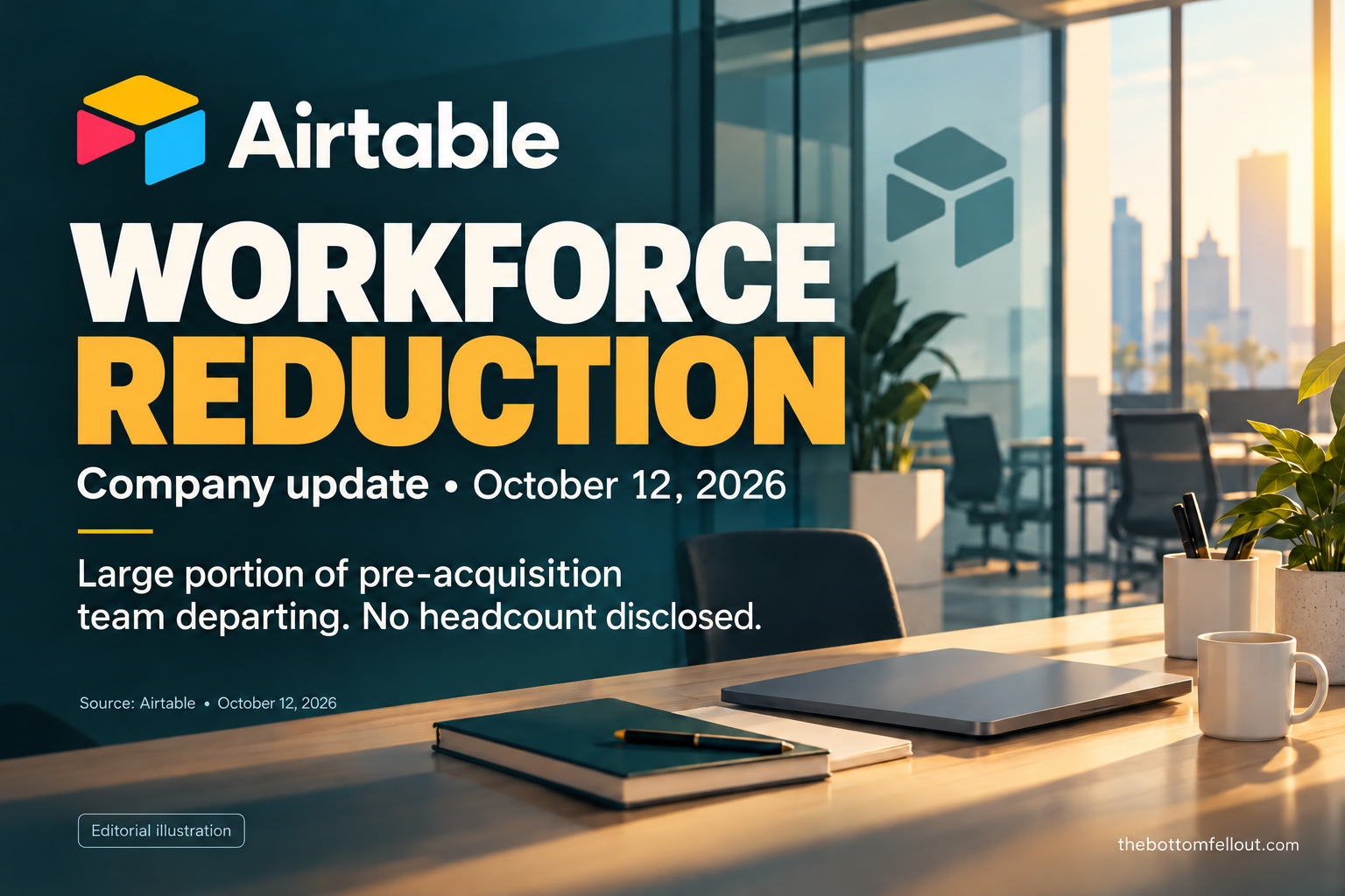 Illustrative graphic for: Airtable announces departures from its pre-acquisition team