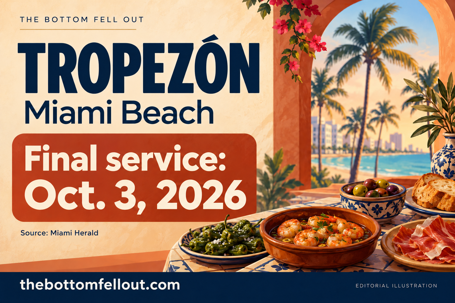 Illustrative graphic for: Tropezón closes on Miami Beach’s Española Way